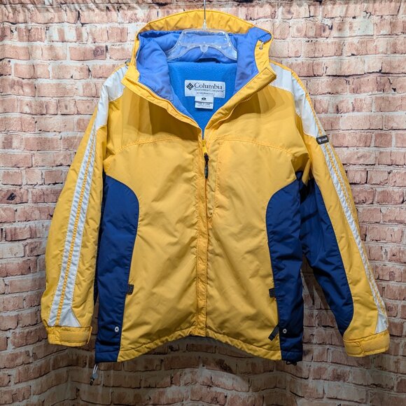 Columbia Winter Coat Ski Snow Jacket Yellow/Blue/White Size Small - Picture 1 of 15